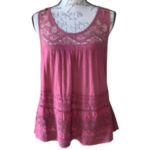 American Eagle babydoll swing lace tank top